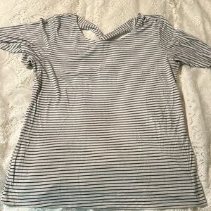 Medium Black/White Striped Blouse